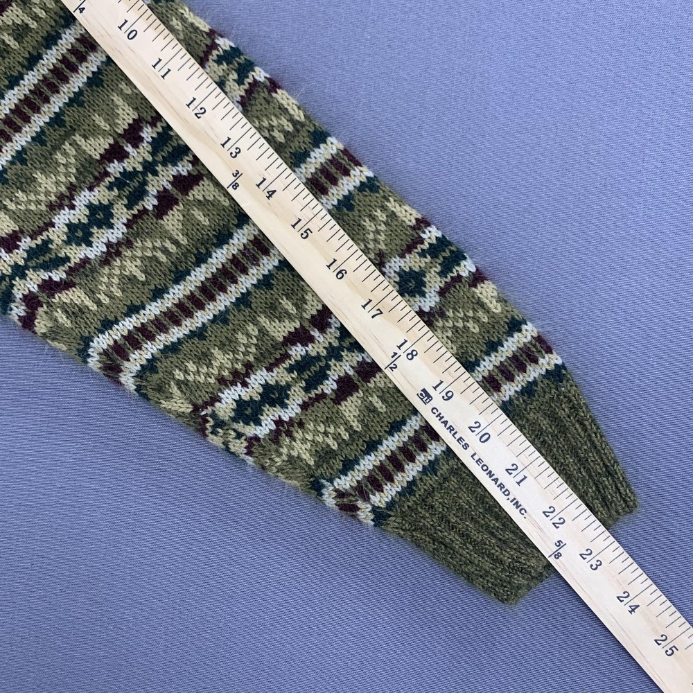 VINTAGE Puritan Sweaters Mens LG Lot of 2 Khaki Fair Isle Blue Stripe 90s Knit - Picture 11 of 16